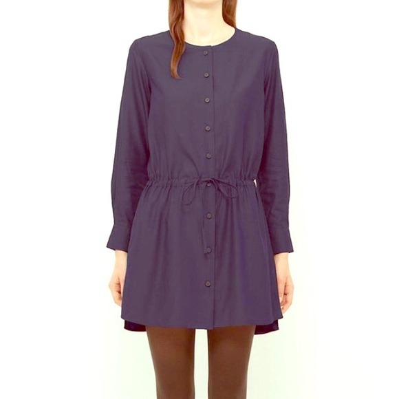 Uniqlo navy tie waist dress