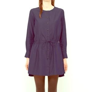 Uniqlo navy tie waist dress