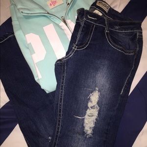 Mudd Denim - Mudd Distressed Blue Skinny Jeans Mudd Denim - Mudd Distressed Blue Skinny Jeans