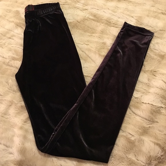 Charcoal grey velvet legging