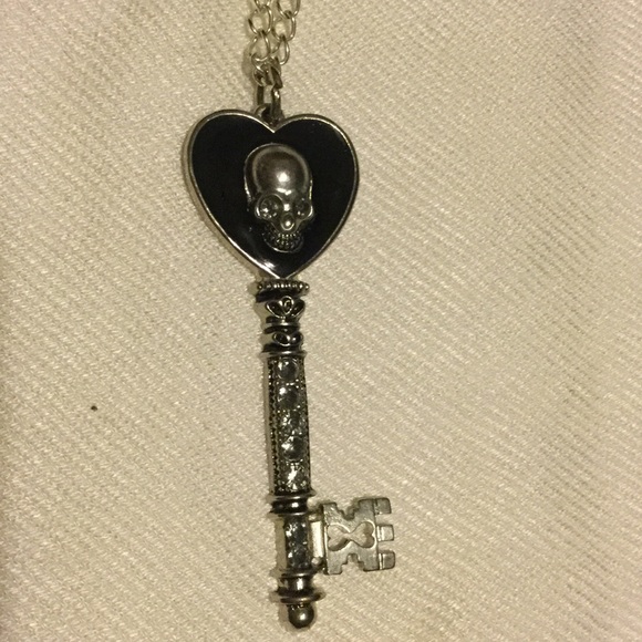 Skull key necklace
