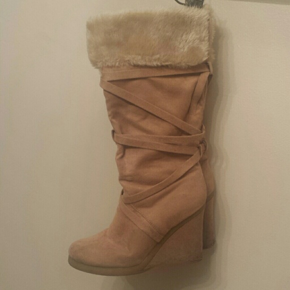 Boots faux suede-fur