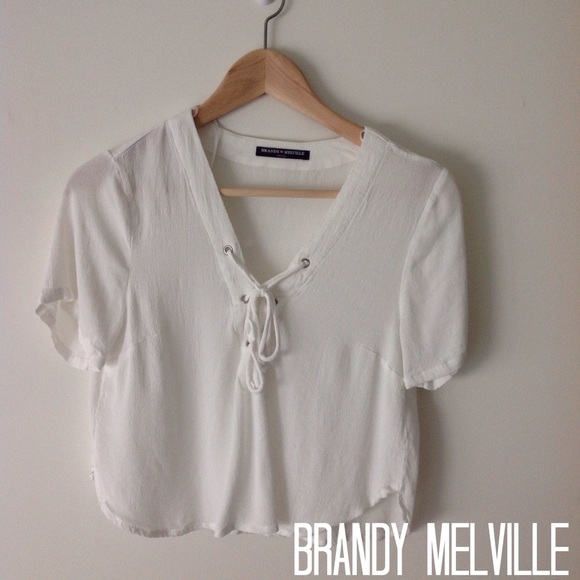 White Tie Front Blouse - Never Worn!