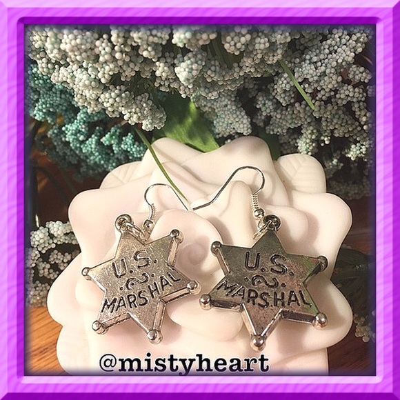 U.S. Marshal Earrings - Picture 8 of 9