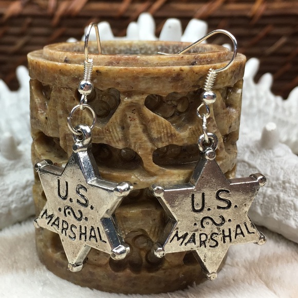 U.S. Marshal Earrings - Picture 9 of 9