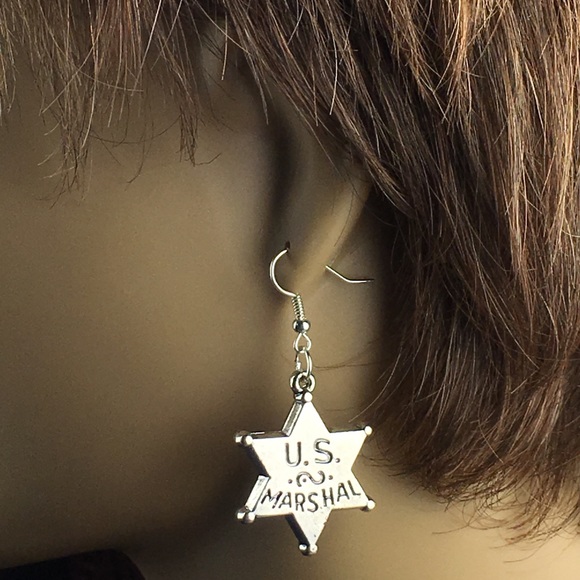 U.S. Marshal Earrings - Picture 4 of 9