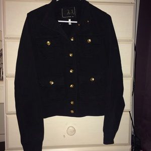 black button up jacket