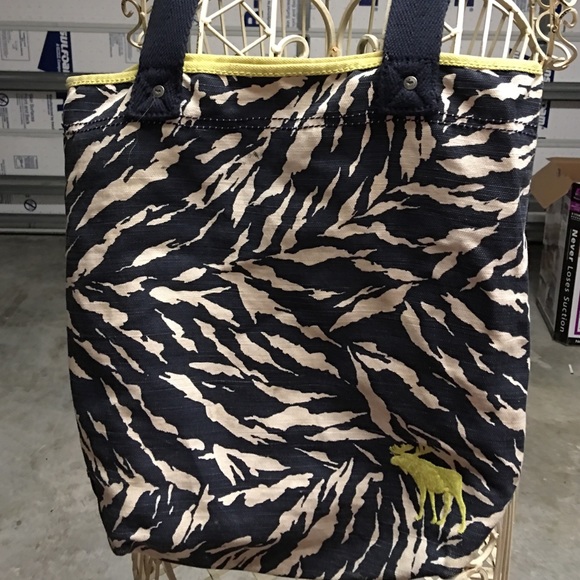 Abercrombie navy blue canvas bag