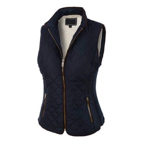 warm navy blue vest