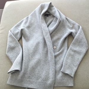 Grey shawl cardigan