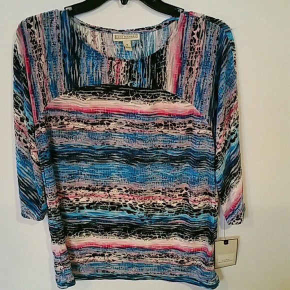 Dana Buchman never worn multicolor 3/4 sleeve