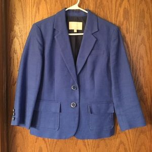 Blue 3/4 sleeve Banana Republic blazer. Size 12
