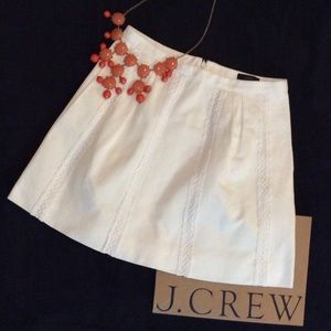 J Crew Lace Stripe Skirt