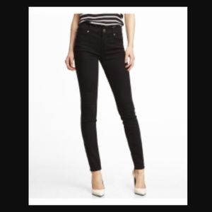 Black express mid rise skinny jeans