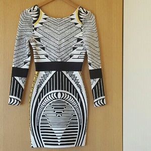 Graphic Bodycon Party Dress