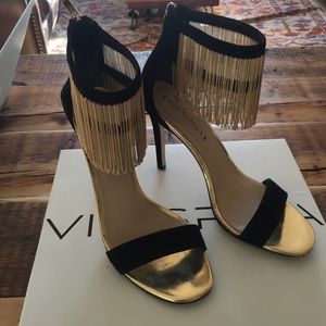 Via Spiga Tolsa Suede and Fringe Sandal
