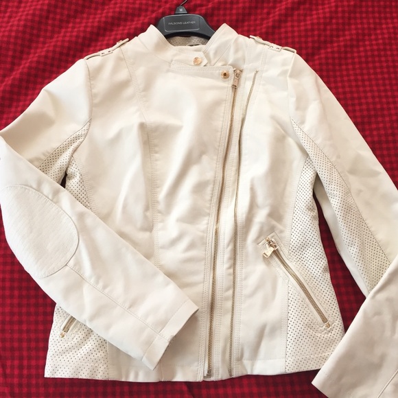 White Guess Leather Jacket