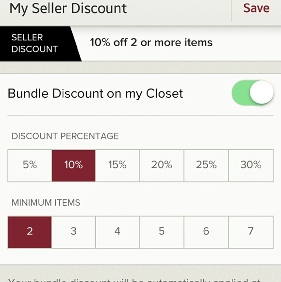 My bundle discount