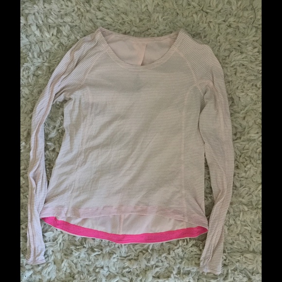 Lululemon soft pink silverescent shirt