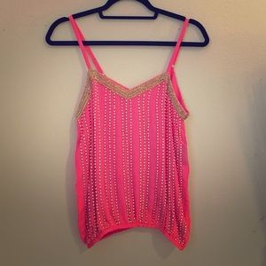 Beaded Karina Grimaldi top. Size S. Never worn.