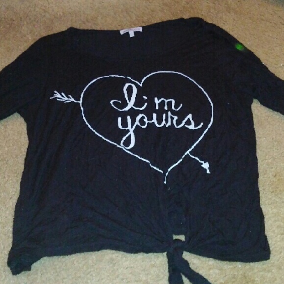 Adorable black tee from Charlotte Russe