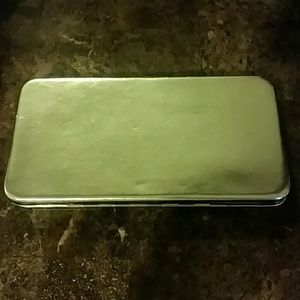 Gold thin snap closure wallet