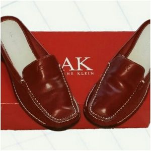 Anne Klein Red Slip On Loafers