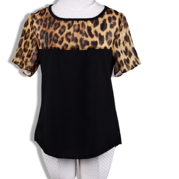 Leopard Chiffon Blouse - Picture 3 of 5