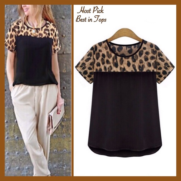 Leopard Chiffon Blouse - Picture 5 of 5