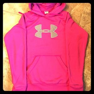 Under Armour pink hooded sweatshirt