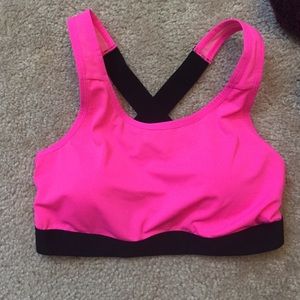 Hot Pink padded sports bra