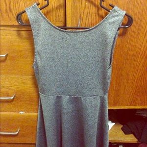 Backless gray dress