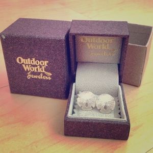 silver Sand Dollar earrings