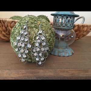 Chandelier earrings.