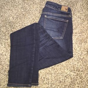 AE Dark wash jegging