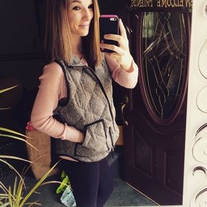 J crew herringbone vest