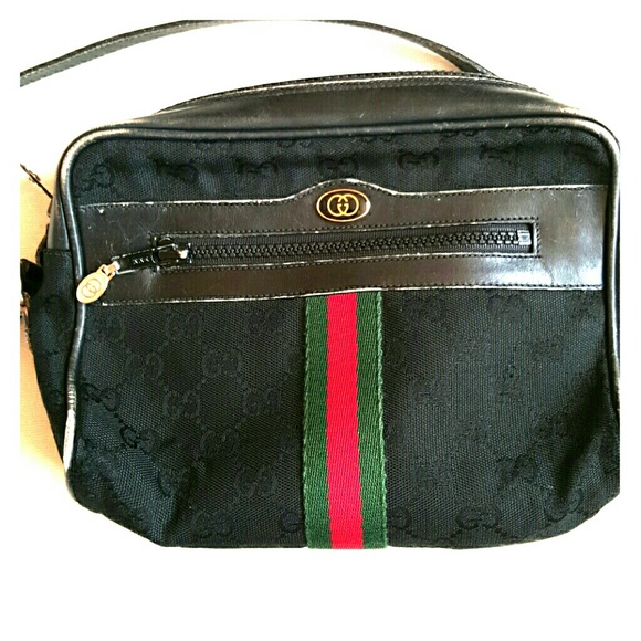 Vintage Gucci Parfums shoulder canvas purse