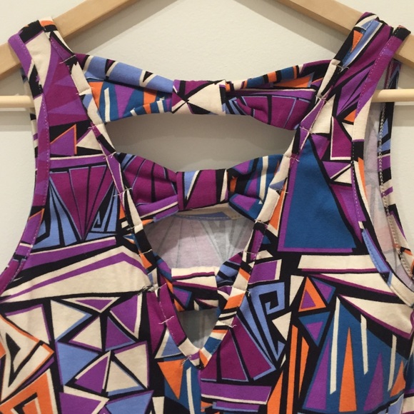 Forever 21 Printed Bodycon Dress with Bow Detail - Picture 2 of 4