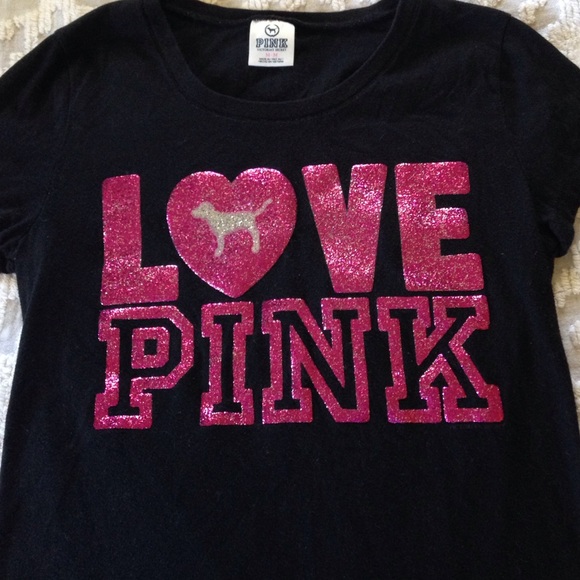 Black sparkly PINK Tshirt!