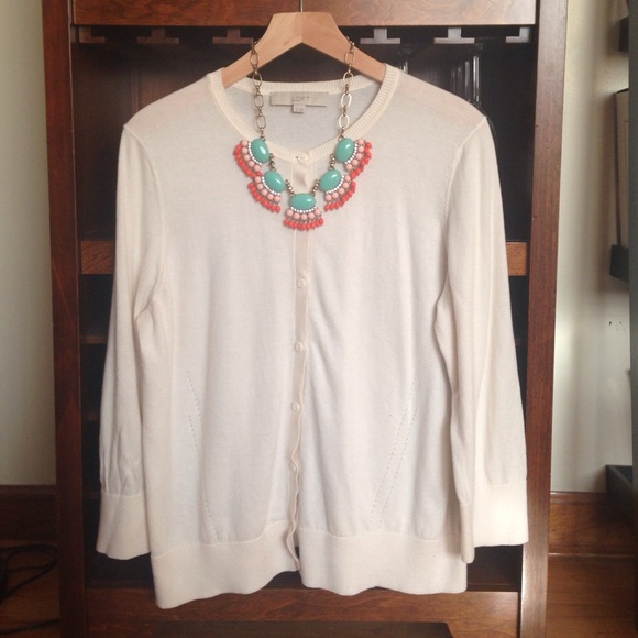 LOFT Sweaters - LOFT beige cardigan sweater
