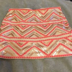 Chevron sequin skirt