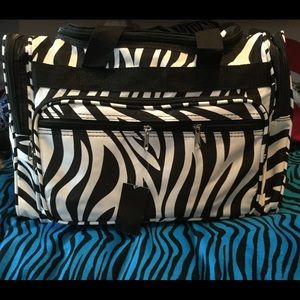Zebra overnight bag