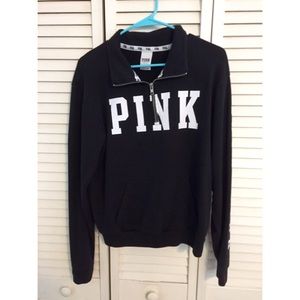Black VS Pink half zip jacket