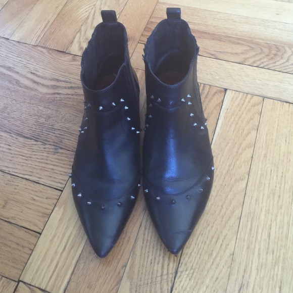 Schutz Black Studded ankle boots