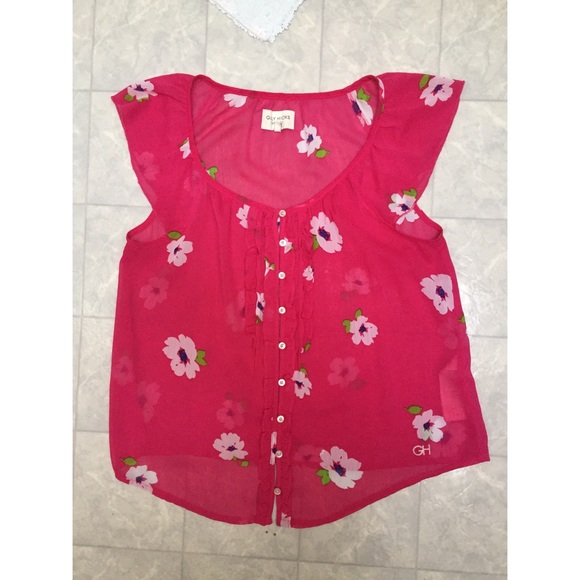 pink floral shirt