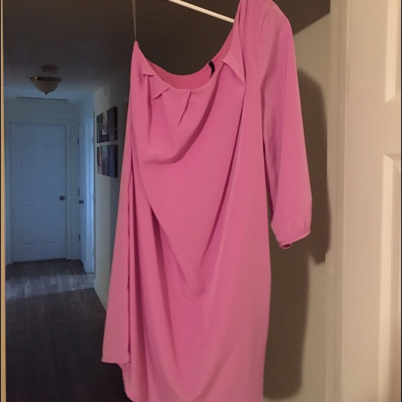 Purple one shoulder dress