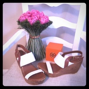 Brown and white wedges
