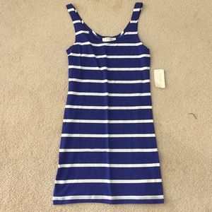 NWT Forever 21 S Blue/White Stripe Bodycon Dress