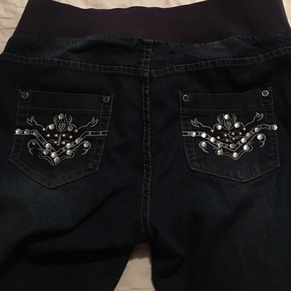 Maternity bling skinny jeans