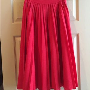 kate spade new york pleated crepe midi skirt